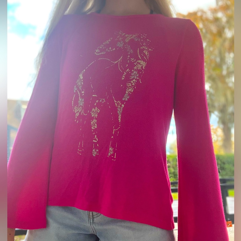 Classy Flare Pink/Rose Long Sleeve Top